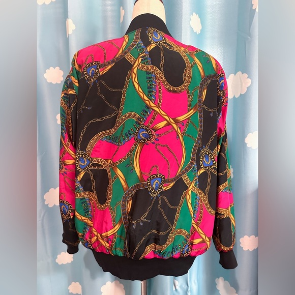 Vintage baroque windbreaker bomber jacket - Picture 4 of 4